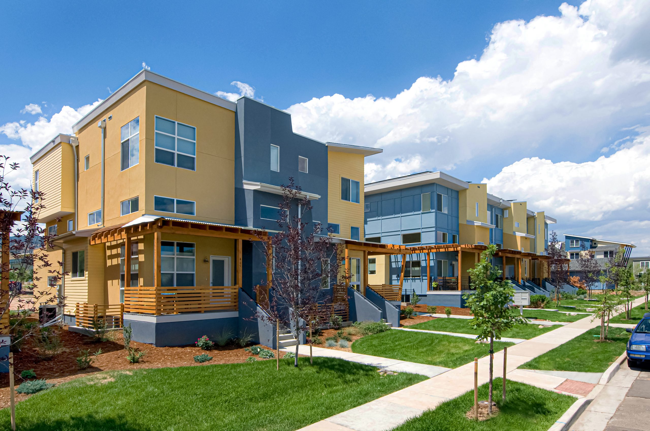 Solar Row Townhomes from the Street